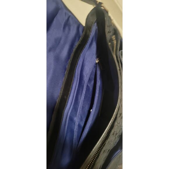 COACH SIGNATURE VOYAGER BLACK CROSS BODY MESSENGER BAG AUTHENTIC - Picture 7 of 14